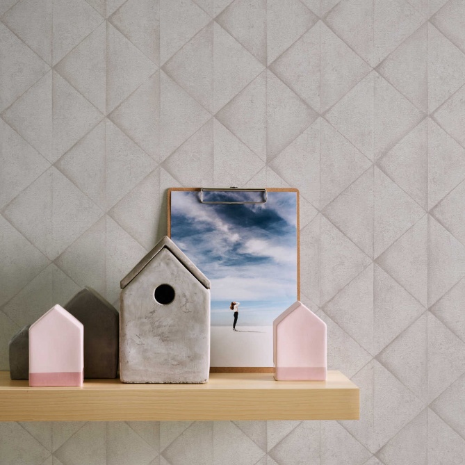 Papel Pintado Baldosas hormigón - BEJI 01 | MURAKE - 551721