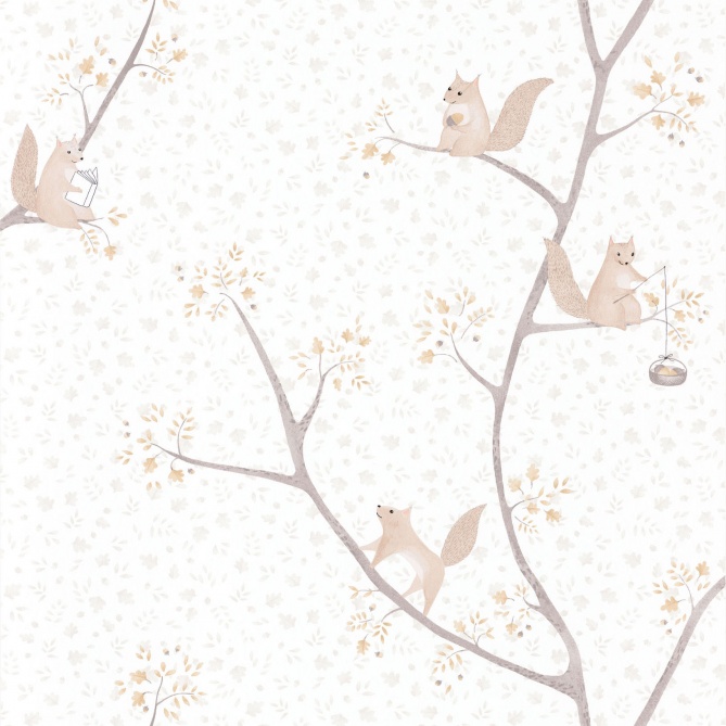 Papel Pintado Ardillas en ramas - MUNK 01 | MURAKE - 57928