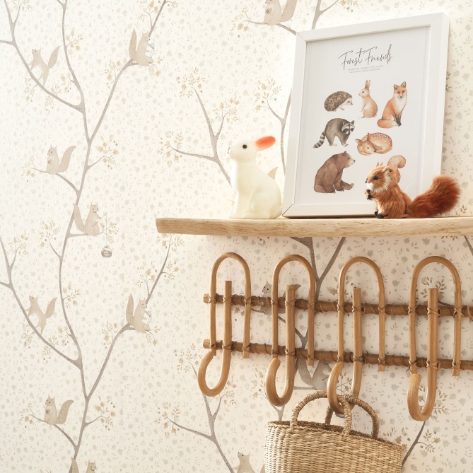 Papel Pintado Ardillas en ramas - MUNK 01 | MURAKE - 57928