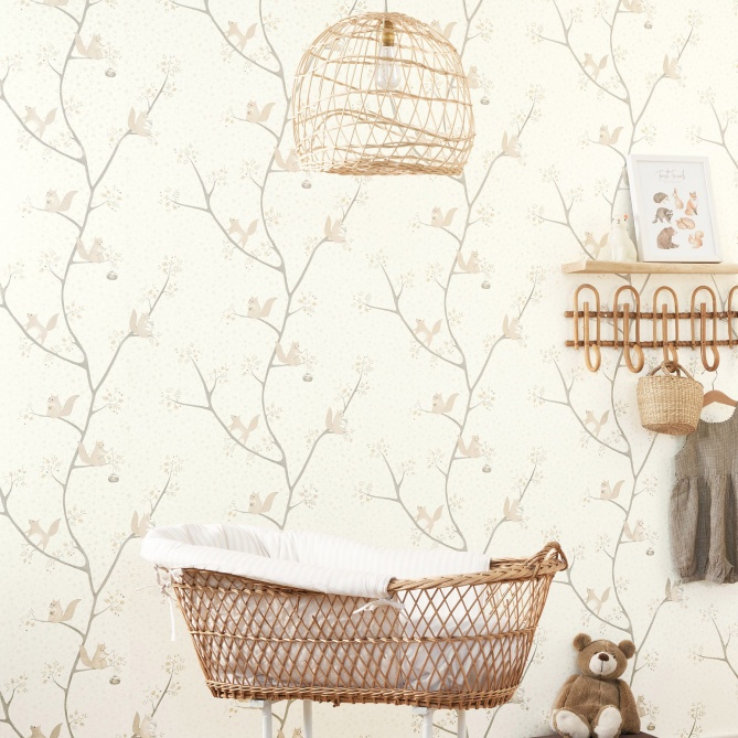 Papel Pintado Ardillas en ramas - MUNK 01 | MURAKE - 57928