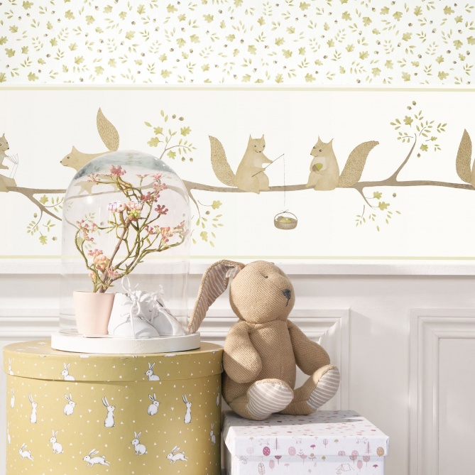 Papel Pintado Hojas y bellotas pequeñas - AKALA 02 | MURAKE - 57931