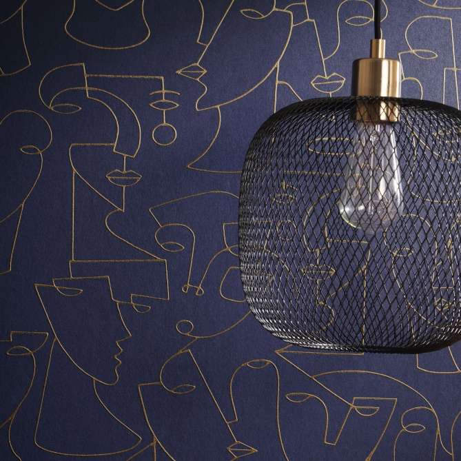 Papel Pintado Silueta caras - ANSIK 05 | MURAKE - 204915