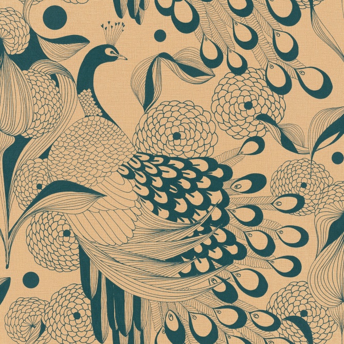 Papel Pintado Pavo Real - PAVIA 03 | MURAKE - 988308