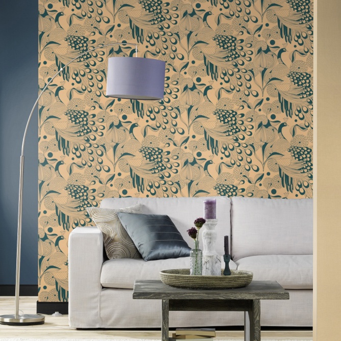 Papel Pintado Pavo Real - PAVIA 03 | MURAKE - 988308