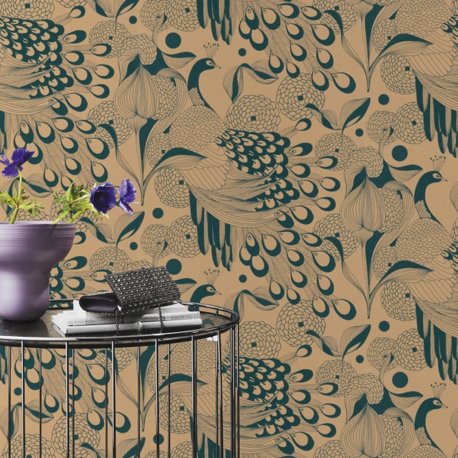 Papel Pintado Pavo Real - PAVIA 03 | MURAKE - 988308