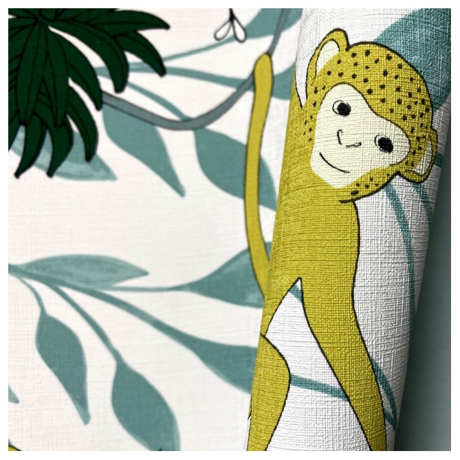 Papel Pintado Monos sobre hojas - JAMANOTA 01 | MURAKE - 988338