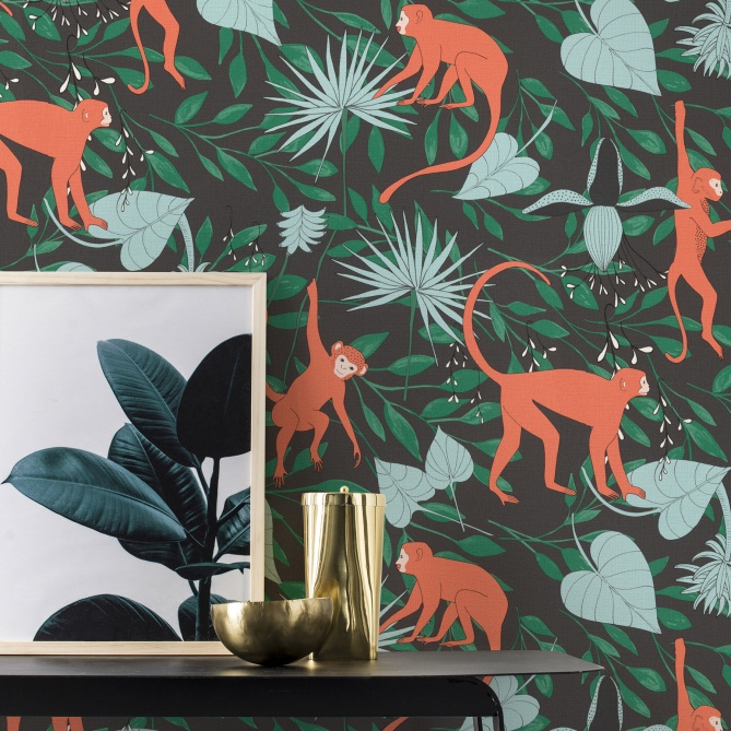 Papel Pintado Monos sobre hojas - JAMANOTA 02 | MURAKE - 988339