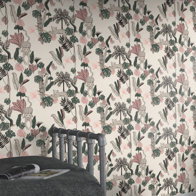 Papel Pintado Leopardos y hojas - CATIRI 01 | MURAKE - 988343