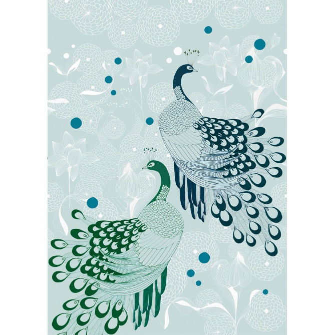 Mural Pavo real - BACOLET 02 | MURAKE - 88302