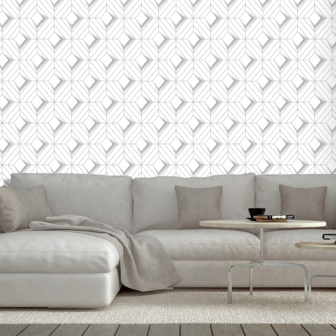 Papel Pintado Rombos 3D - TONLE 01 | MURAKE - 87238