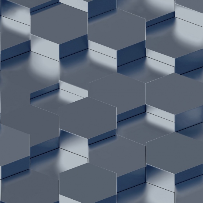 Papel Pintado Hexágonos 3D - VANDOR 02 | MURAKE - 87264