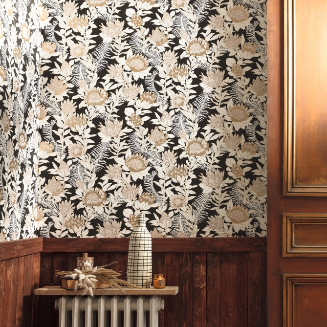 Papel Pintado Flores retro - GONZAGA 01 | MURAKE - 421101