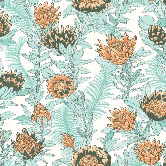 Papel Pintado Flores retro - GONZAGA 04 | MURAKE - 421104