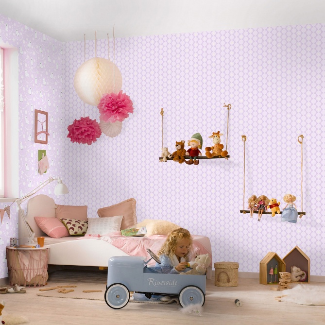 Papel Pintado Círculos con estrellas - KREGI 01 | MURAKE - 541321