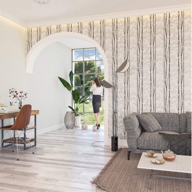 Papel Pintado Planta bambú - PANOPEO 02 | MURAKE - 87572