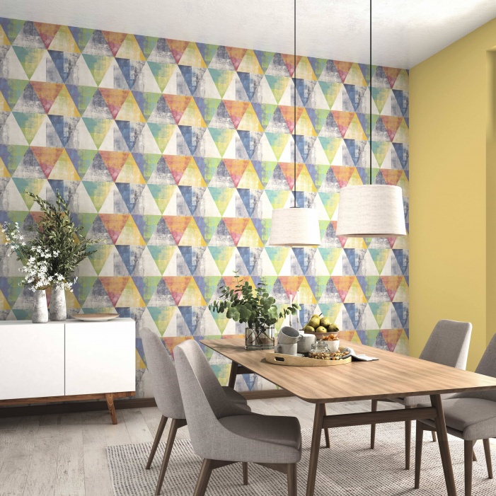 Papel Pintado Triángulos Vintage - OREBO 02 | MURAKE - 190144