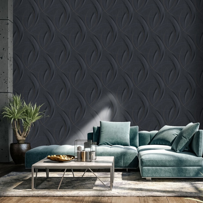 Papel Pintado Bucle curvas - NORCO 02 | MURAKE - 541062