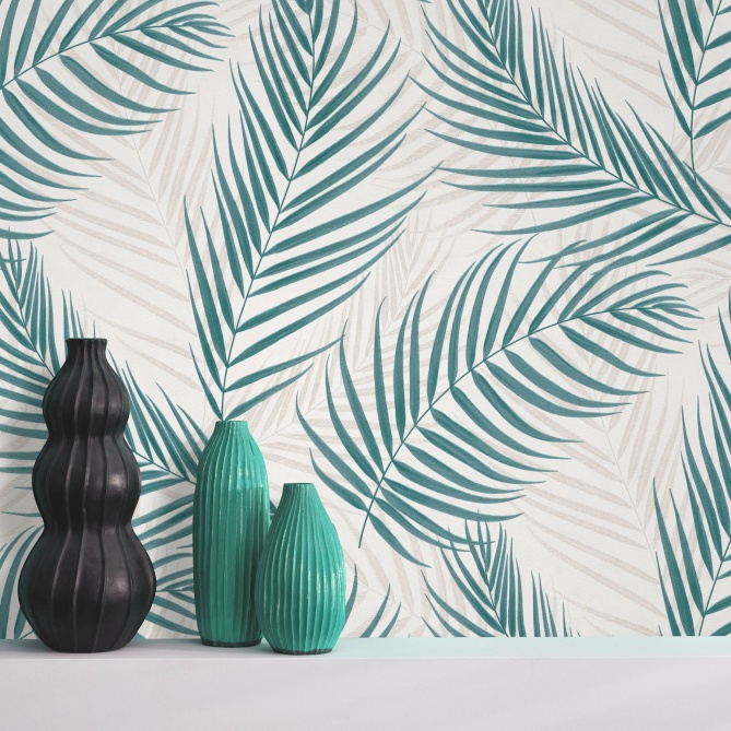 Papel Pintado Hojas de palma - RAMONA 02 | MURAKE - 541092