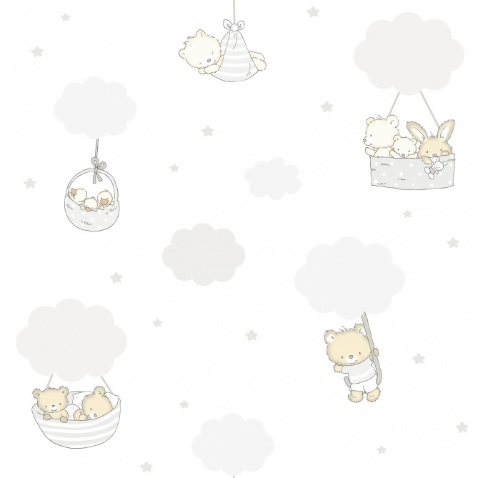Papel Pintado Ositos y nubes - ORSA 01 | MURAKE - 991611