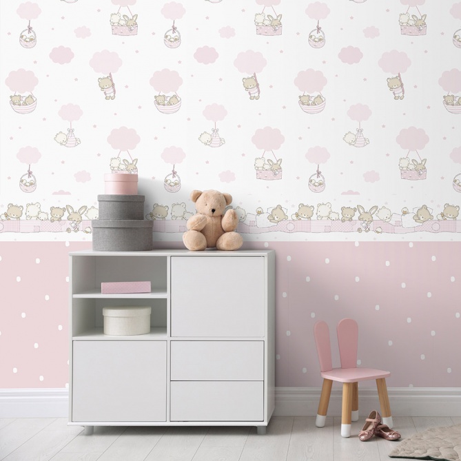 Papel Pintado Ositos y nubes - ORSA 02 | MURAKE - 991612