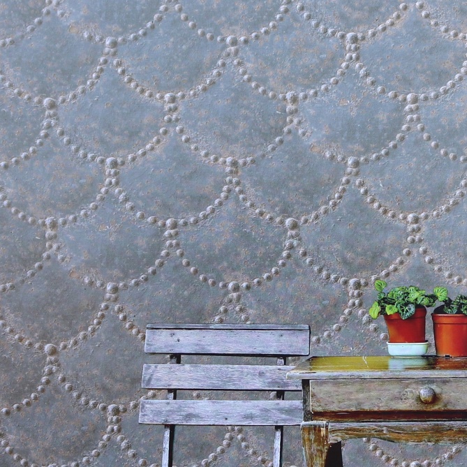 Papel Pintado Metálico - RIVETS 02 | MURAKE - 779112