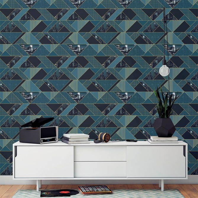 Papel Pintado Geométrico - VAMO  | MURAKE - 779317