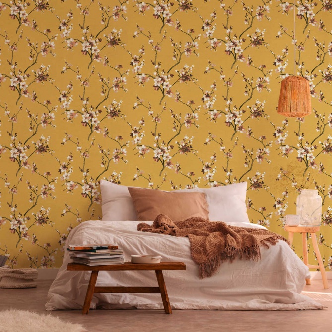 Papel Pintado Flor cerezo y ramas - NEGASH 01 | MURAKE - 552831