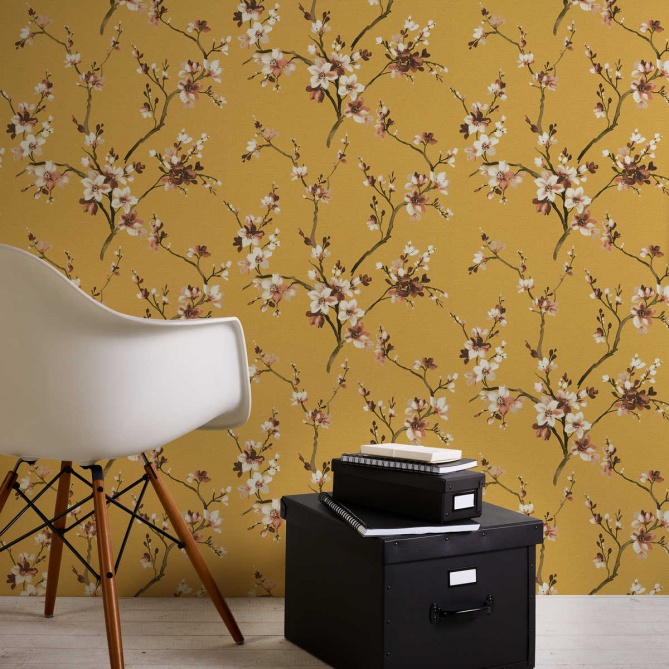 Papel Pintado Flor cerezo y ramas - NEGASH 01 | MURAKE - 552831