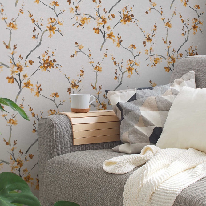 Papel Pintado Flor cerezo y ramas - NEGASH 02 | MURAKE - 552832