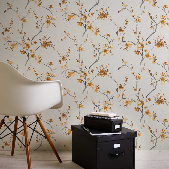 Papel Pintado Flor cerezo y ramas - NEGASH 02 | MURAKE - 552832