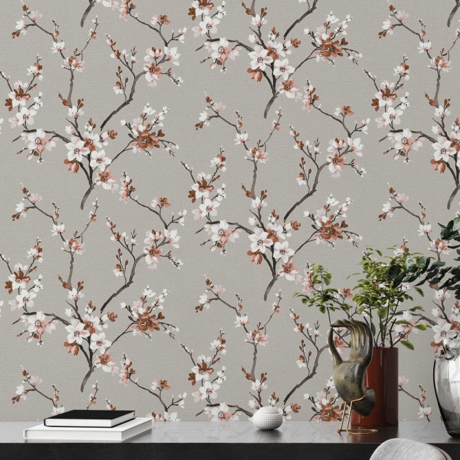 Papel Pintado Flor cerezo y ramas - NEGASH 04 | MURAKE - 552834