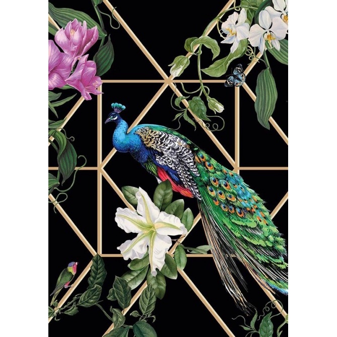 Mural Pavo Real - VOROMBOLA  | MURAKE - 90838