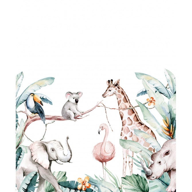 Mural Animales acuarela - ATOKAT 01 | MURAKE - 991911