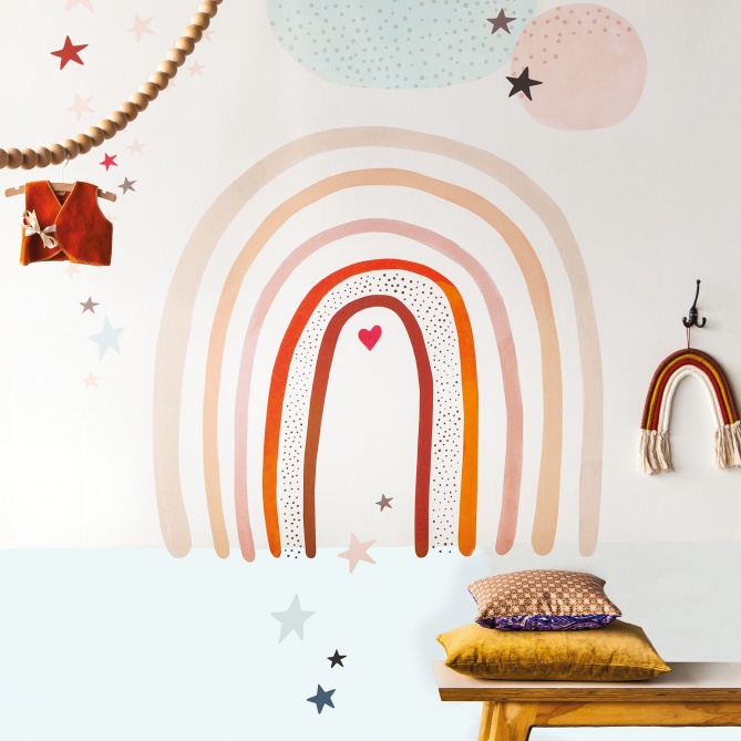 Mural Arcoíris y estrellas - VARVANY 01 | MURAKE - 991917