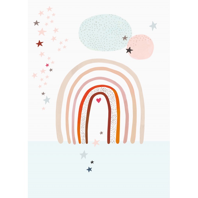 Mural Arcoíris y estrellas - VARVANY 01 | MURAKE - 991917