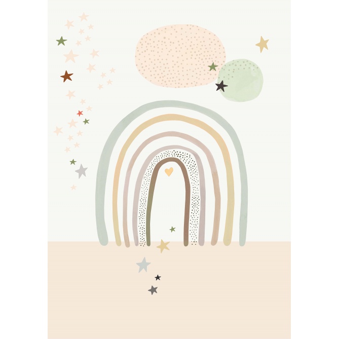Mural Arcoíris y estrellas - VARVANY 02 | MURAKE - 991918