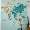 Mural Mapamundi con animales - TERKEP  | MURAKE - 991925