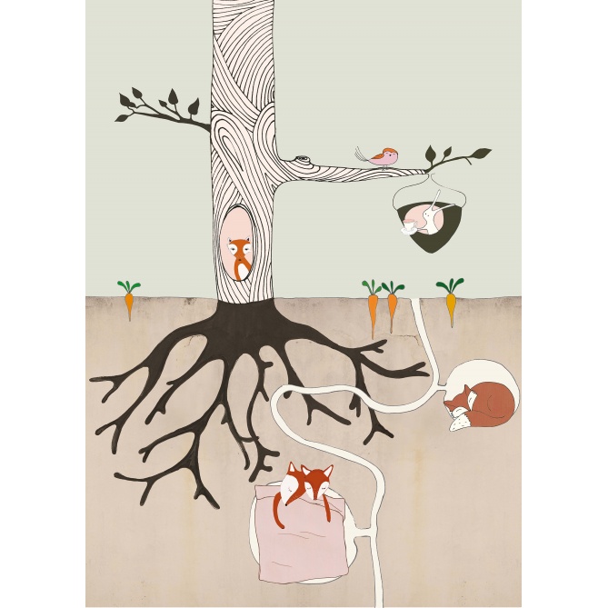 Mural Árbol y raíces - SACHA  | MURAKE - 991955