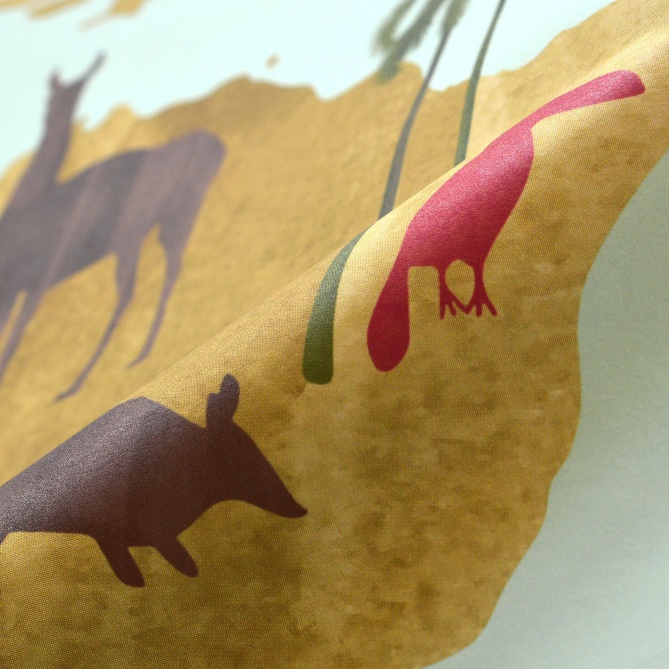 Mural Mapamundi con animales - TERKEP  | MURAKE - 991925