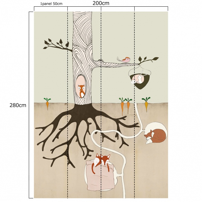 Mural Árbol y raíces - SACHA  | MURAKE - 991955
