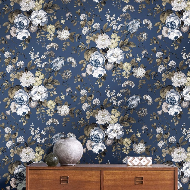 Papel Pintado Flores acuarela - TEORA 04 | MURAKE - 87774