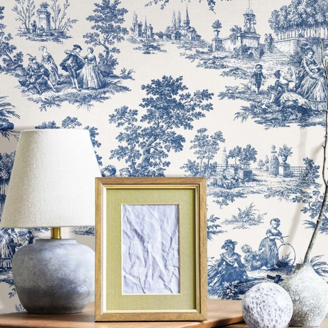 Papel Pintado Toile de Jouy - RENNES 03 | MURAKE - 877823