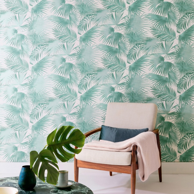 Papel Pintado Hojas de palma oblongas - DAORA 08 | MURAKE - 37778