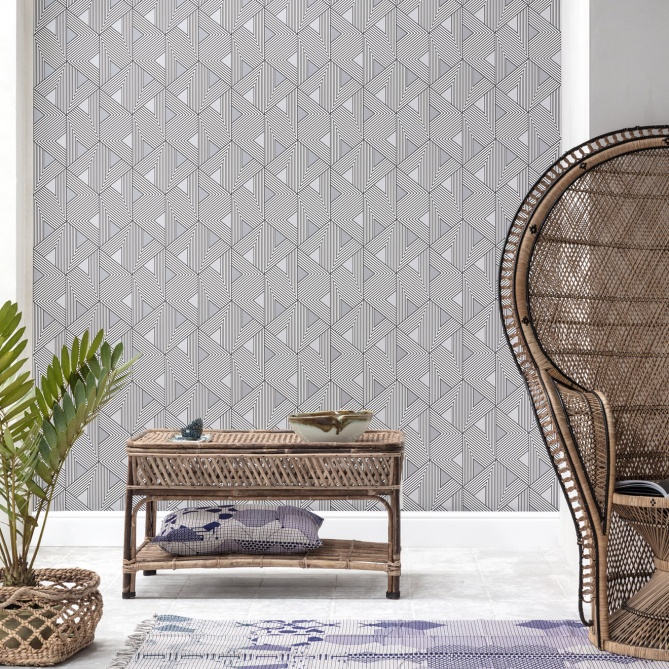 Papel Pintado Triángulos geométricos - ENTAIRE 01 | MURAKE - 37781