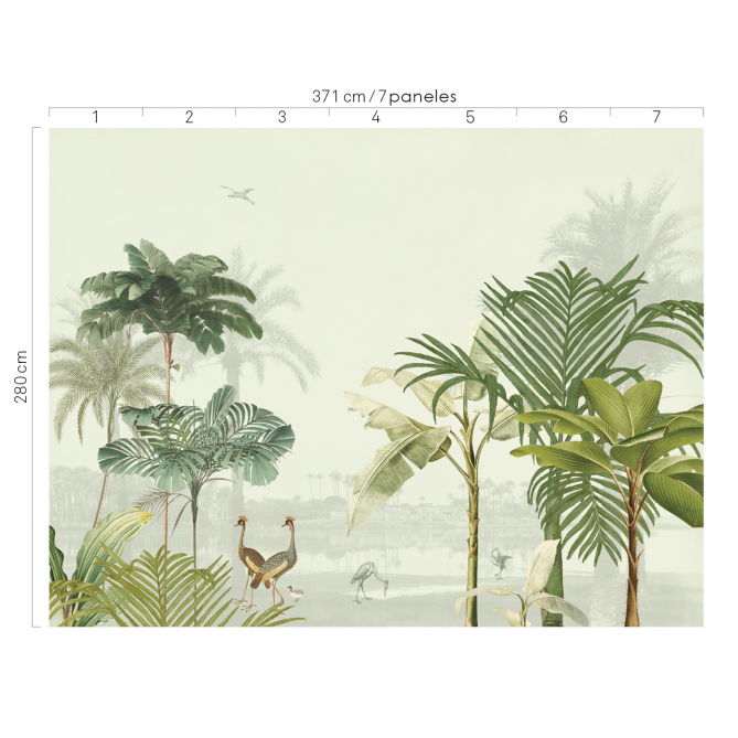 Mural Selva con animales - AHMEDLA 03 | MURAKE - 37765