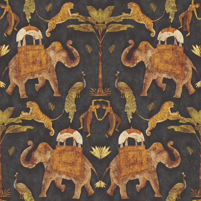 Papel Pintado Elefantes - GAJAH 02 | MURAKE - 11322