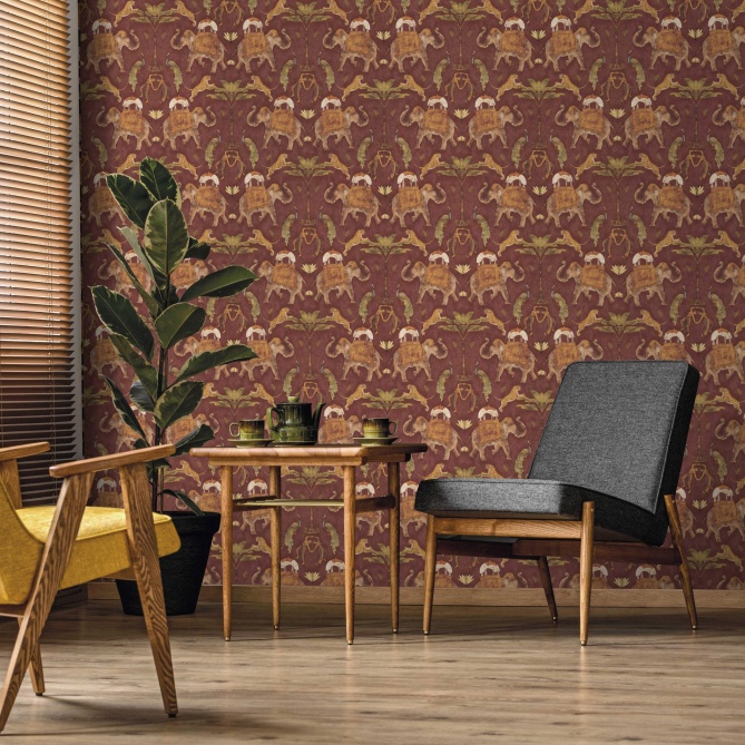 Papel Pintado Elefantes - GAJAH 03 | MURAKE - 11323