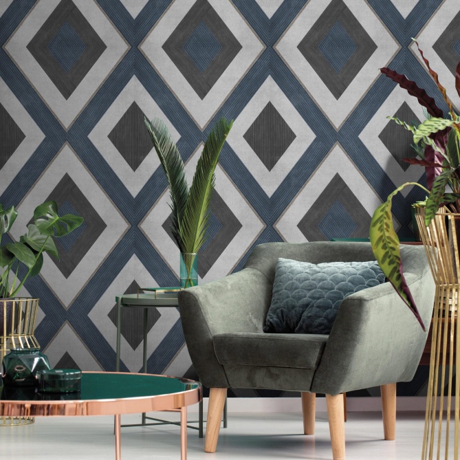 Papel Pintado Rombos étnicos - BELAH 02 | MURAKE - 11472