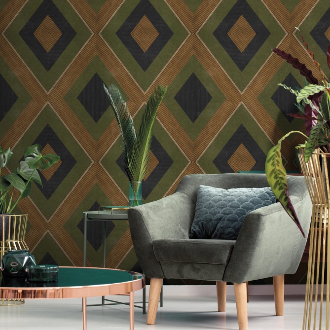Papel Pintado Rombos étnicos - BELAH 03 | MURAKE - 11473