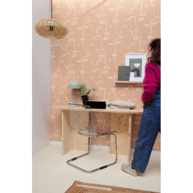 Papel Pintado Bocetos caras - FUULA 01 | MURAKE - 85376